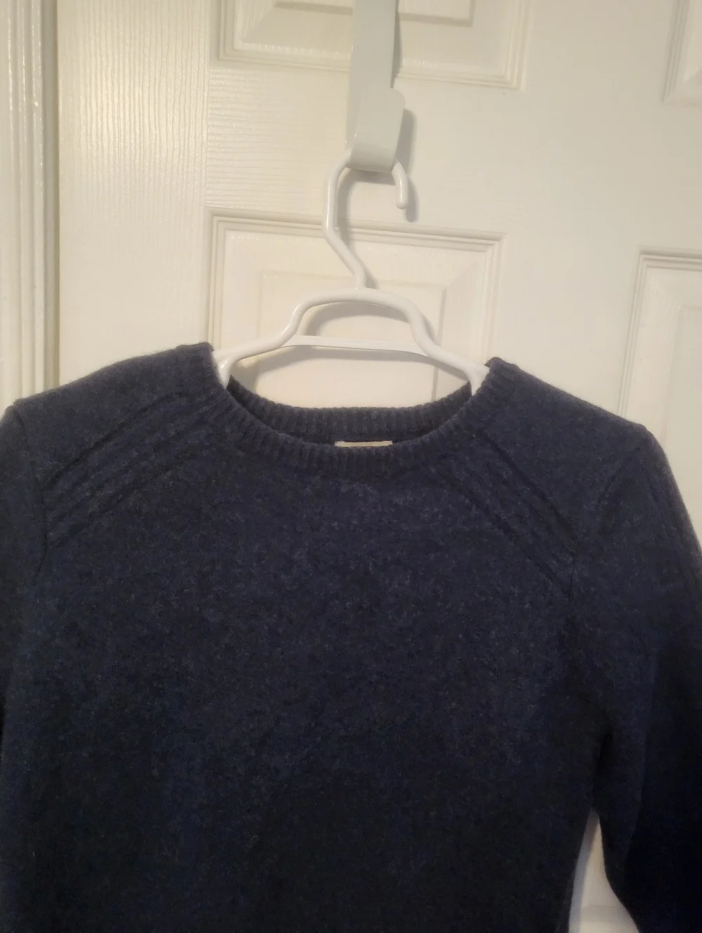 L.L. Bean Navy Wool Crewneck Sweater
